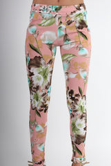 Madeline Pink Floral Trousers-Trousers
