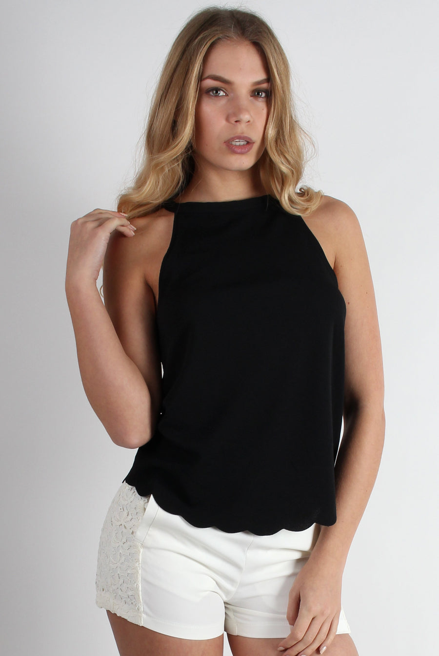 Maisie White Side Floral Shorts-Shorts