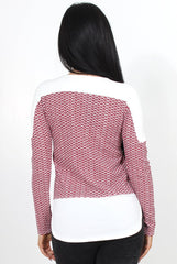 Mandie Wine Panel Side Split Top-Tops