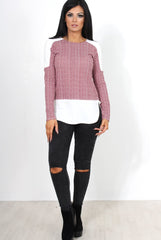 Mandie Wine Panel Side Split Top-Tops