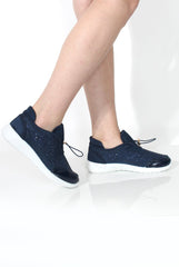 Mandy Blue Sparkle Trainers-Trainers