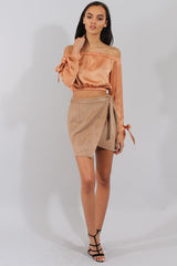 Marigold Bardot Crop Top - Sasha-Crop Tops