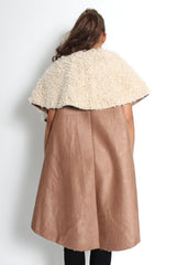 Marissa Camel Suede Fur Lined Gillet-Dresses