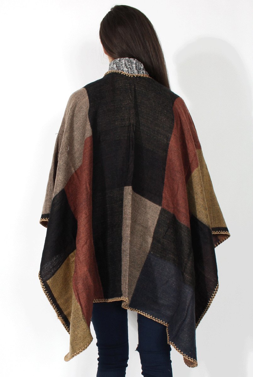 Marnie Brown Check Cape-Dresses