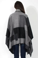Marnie Grey Check Cape-Dresses