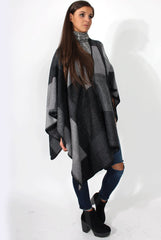Marnie Grey Check Cape-Dresses