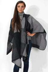 Marnie Grey Check Cape-Dresses