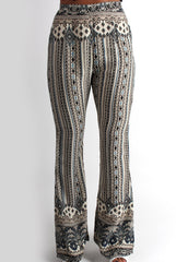 Marris Paisley Flared Trousers-Trousers