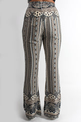 Marris Paisley Flared Trousers-Trousers