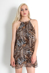 Maureen Animal Print Shift Dress-Dresses