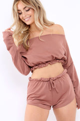 Mauve Bardot Co-ord Set - Prina-Co-ords