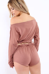 Mauve Bardot Co-ord Set - Prina-Co-ords