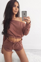 Mauve Bardot Co-ord Set - Prina-Co-ords