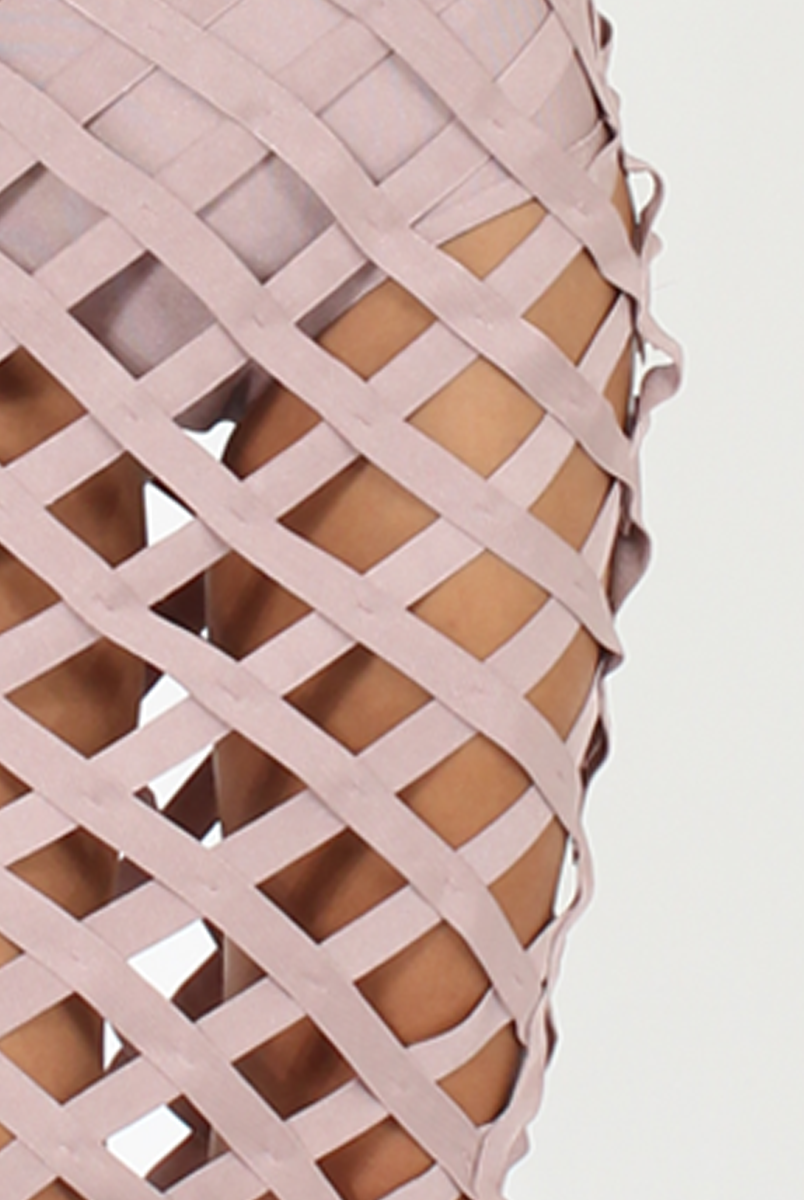 Mauve Cage Bandage Skirt - Karla-Skirts