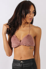 Mauve Faux Fur Bralet - Immi-Bralets
