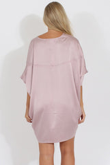 Mauve Kimono Style Oversized Dress - Nicolette-Dresses