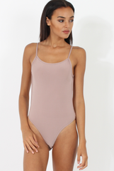 Mauve Open Back Bodysuit - Aniyah-Bodysuits