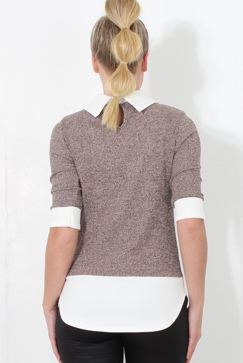 Mauve Panel Top - Jessey-Tops