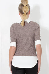 Mauve Panel Top - Jessey-Tops