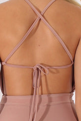 Mauve Ruched Side Dress- Allisa-Dresses