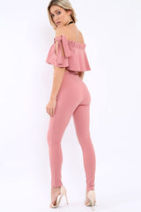 Mauve Trousers and Crop Top Co-ord - Daizy-Co-ords