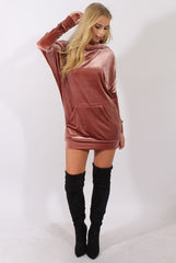 Mauve Velvet Oversized Hoodie - Reagan-Hoodies