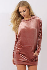 Mauve Velvet Oversized Hoodie - Reagan-Hoodies