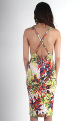 Melany Floral Scoop Neck Dress-Dresses