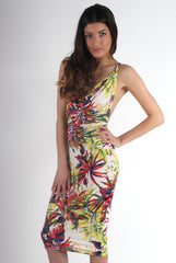 Melany Floral Scoop Neck Dress-Dresses