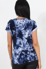 Melna Navy Tie Dye Top-Tops