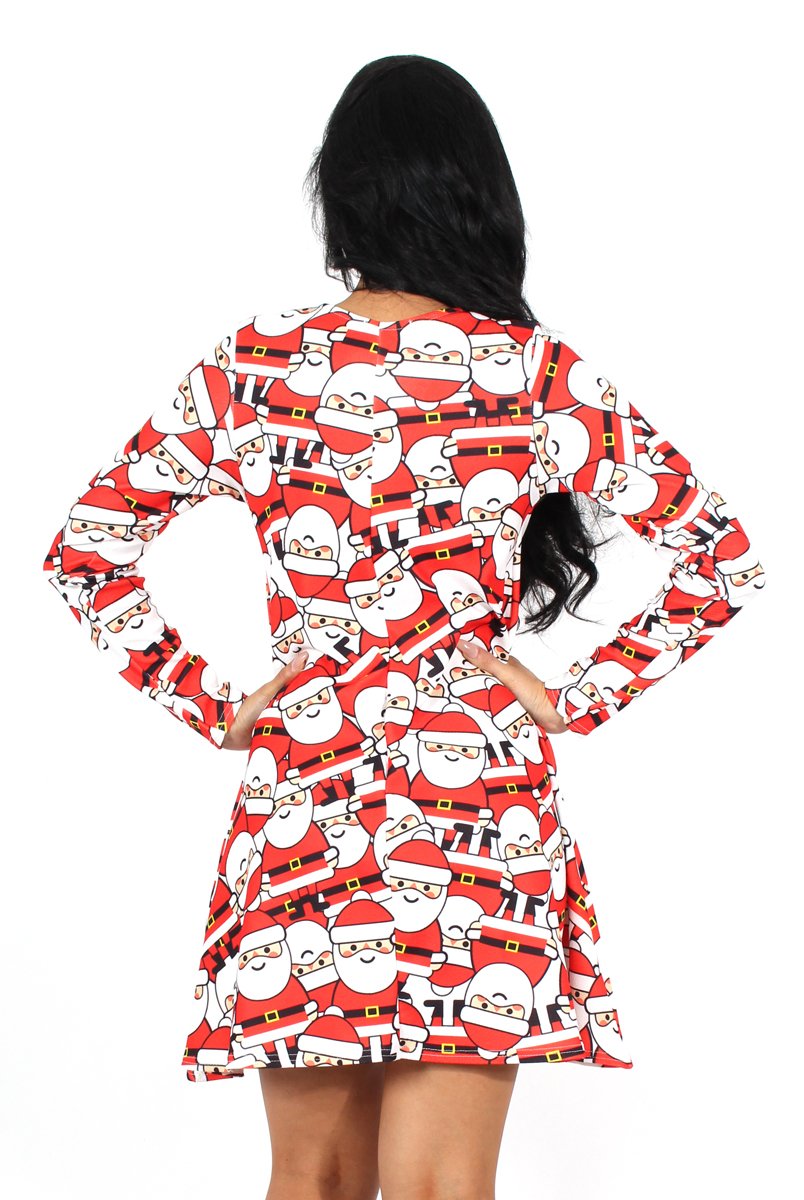 Merry Red Santa Swing Dress-Dresses