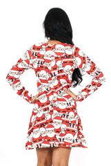 Merry Red Santa Swing Dress-Dresses