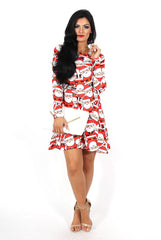 Merry Red Santa Swing Dress-Dresses