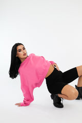 Pink Cropped Sweatshirt - Kieva