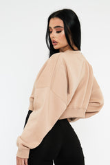 Sand Cropped Sweatshirt - Kieva