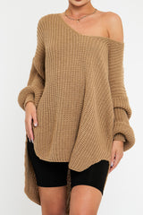 Camel Knit Oversized Jumper - Darci