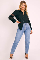 Mid Wash Blue Mom Fit Jeans - Parisa-Jeans