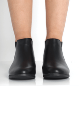 Mila Black PU Ankle Boots-Boots