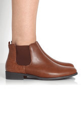 Mila Camel Ankle Boots-Boots