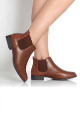 Mila Camel Ankle Boots-Boots
