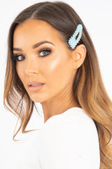 Mint Crystal Hairclip - Genna-Hair