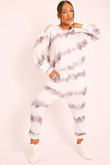 Mocha Tie Dye Sweater and Joggers Co-ord - Lauralee-Loungewear