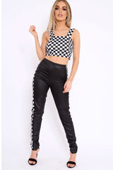 Monochrome Checkerboard Grid Check Co-Ord - Kiyla-Co-ords