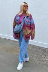 Multi Chunky Knit Shacket - Ellajane-Shacket