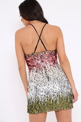 Multi Colour Sequin Mini Dress - Jenny-Dresses