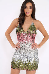 Multi Colour Sequin Mini Dress - Jenny-Dresses