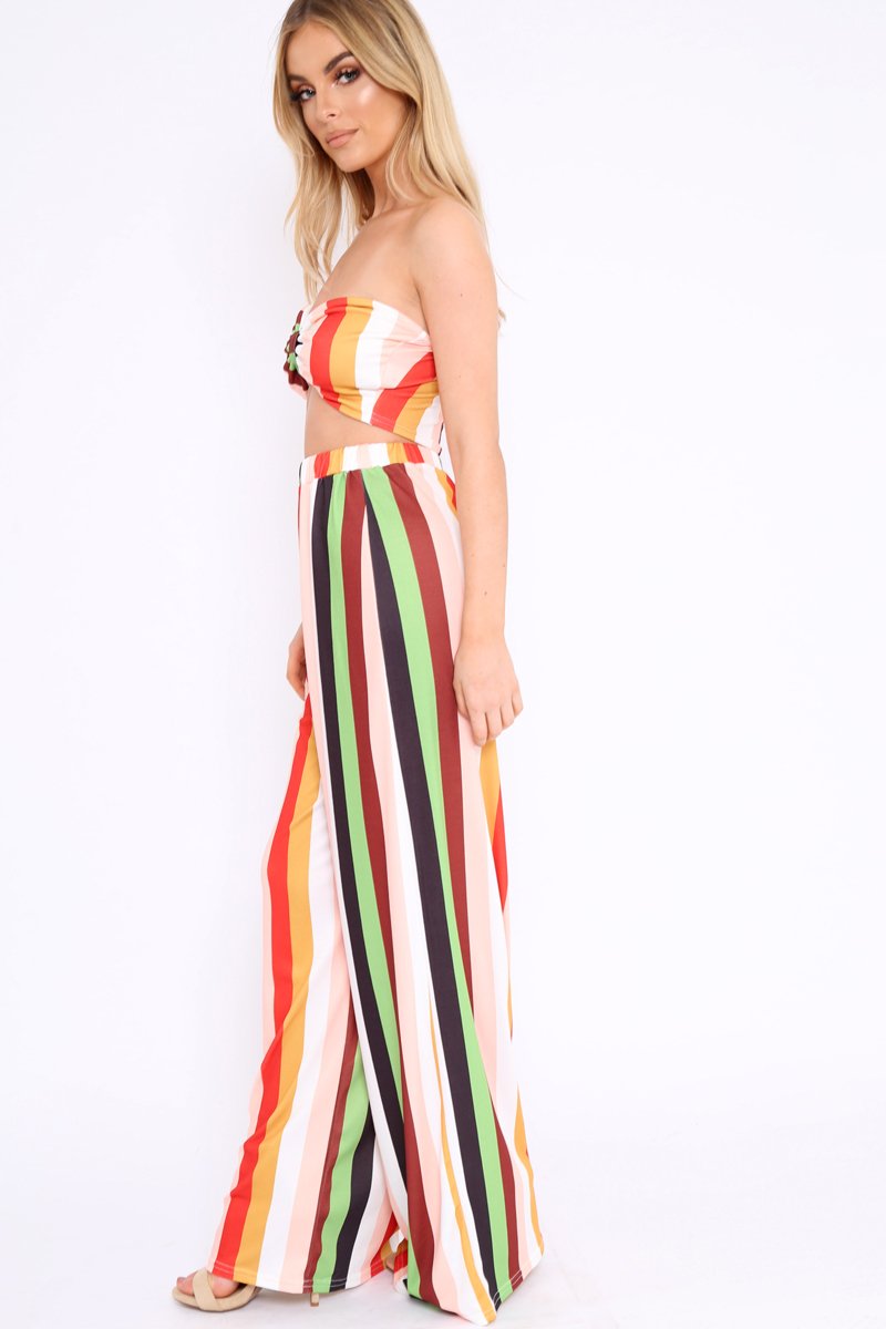Multi Coloured Stripe Co-Ord Set - Haddy-Co-ords