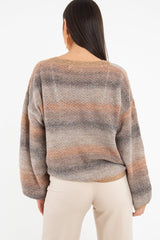 Multi Knitted Contrast Glitter Jumper - Daviana-Jumper