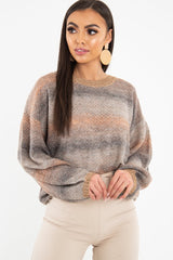 Multi Knitted Contrast Glitter Jumper - Daviana-Jumper