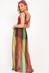 Multi Mesh Maxi Dress - Jenesa-Dresses